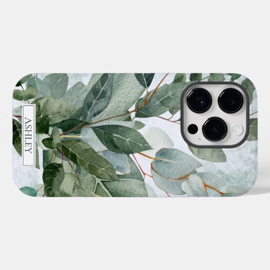 Mit Monogramm Wasserfarbe Rustikale Gewächshäuser Case-Mate iPhone Hülle (Rückseite (Horizontal))