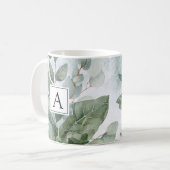 Mit Monogramm Wasserfarbe Rustikale Gewächshäuser Kaffeetasse (Vorderseite Links)