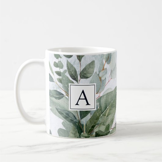 Mit Monogramm Wasserfarbe Rustikale Gewächshäuser Kaffeetasse (Links)