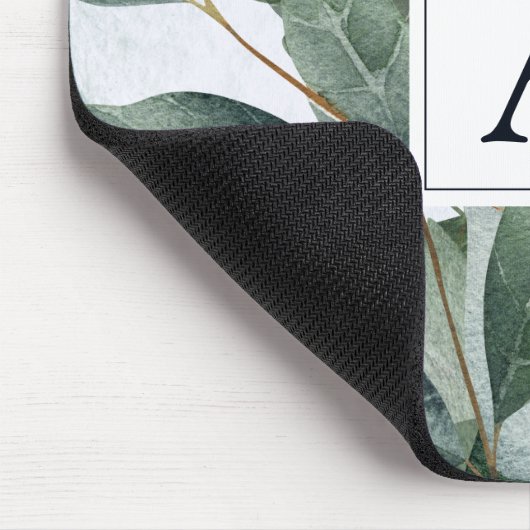 Mit Monogramm Wasserfarbe Rustikale Gewächshäuser Mousepad (Ecke)