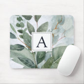 Mit Monogramm Wasserfarbe Rustikale Gewächshäuser Mousepad (Mit Mouse)