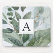Mit Monogramm Wasserfarbe Rustikale Gewächshäuser Mousepad (Vorne)