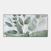 Mit Monogramm Wasserfarbe Rustikale Gewächshäuser Schreibtischunterlage (Vorderseite)