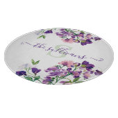 Mit Monogramm Wasserfarbe Süßholz-Zuschnitt Schneidebrett (Ecke)