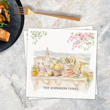 Mit Monogramm Wasserfarbe Toskana Italien