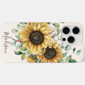 Mit Monogramm Wasserfarbe Vintag Rustikale Sonnenb Case-Mate iPhone Hülle (Rückseite (Horizontal))