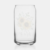 Mit Monogramm Wasserfarbe Vintag Rustikale Sonnenb Dosenglas (Rückseite)