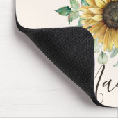 Mit Monogramm Wasserfarbe Vintag Rustikale Sonnenb Mousepad (Ecke)
