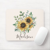 Mit Monogramm Wasserfarbe Vintag Rustikale Sonnenb Mousepad (Mit Mouse)