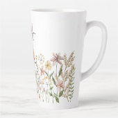 Mit Monogramm Wasserfarbe Wildblume Wiese Milchtasse (Rechts)