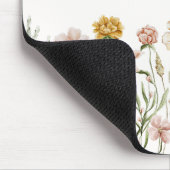 Mit Monogramm Wasserfarbe Wildblume Wiese Mousepad (Ecke)