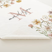 Mit Monogramm Wasserfarbe Wildblume Wiese Sherpadecke (3/4)