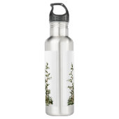 Mit Monogramm Wasserfarbengebirge und Wald Edelstahlflasche (Rückseite)