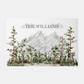 Mit Monogramm Wasserfarbengebirge und Wald Fußmatte (Vorderseite)