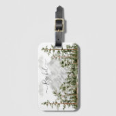 Mit Monogramm Wasserfarbengebirge und Wald Gepäckanhänger (Vorderseite Vertikal)