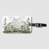 Mit Monogramm Wasserfarbengebirge und Wald Gepäckanhänger (Vorderseite (Horizontal))