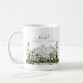 Mit Monogramm Wasserfarbengebirge und Wald Kaffeetasse (Links)