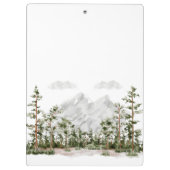 Mit Monogramm Wasserfarbengebirge und Wald Klemmbrett (Rückseite)