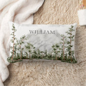 Mit Monogramm Wasserfarbengebirge und Wald Lendenkissen (Decke)