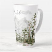 Mit Monogramm Wasserfarbengebirge und Wald Milchtasse (Rechte Ecke)
