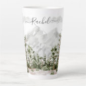 Mit Monogramm Wasserfarbengebirge und Wald Milchtasse (Vorderseite)