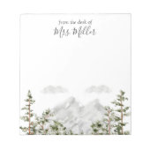 Mit Monogramm Wasserfarbengebirge und Wald Notizblock (Vorderseite)