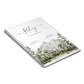 Mit Monogramm Wasserfarbengebirge und Wald Notizblock (Rechte Seite)