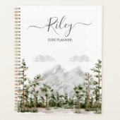 Mit Monogramm Wasserfarbengebirge und Wald Planer (Vorderseite)