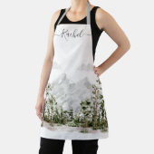 Mit Monogramm Wasserfarbengebirge und Wald Schürze (InSitu)