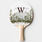 Mit Monogramm Wasserfarbengebirge und Wald Tischtennis Schläger (Vorderseite)