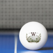 Mit Monogramm Wasserfarbengebirge und Wald Tischtennisball (Netto)
