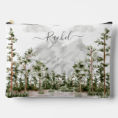 Mit Monogramm Wasserfarbengebirge und Wald Zubehörtasche (Vorderseite)