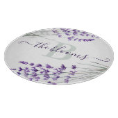 Mit Monogramm Watercolor Lavendel-Schneidbrett Schneidebrett (Ecke)