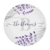 Mit Monogramm Watercolor Lavendel-Schneidbrett Schneidebrett (Vorderseite)