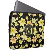 Mit Monogramm Watercolor-Muster Laptopschutzhülle (Vorne Rechts)