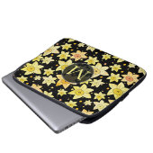 Mit Monogramm Watercolor-Muster Laptopschutzhülle (Vorne Knopf)