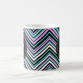 Mit Monogramm weibliches Stammmuster Zickzack Kaffeetasse (Mittel)