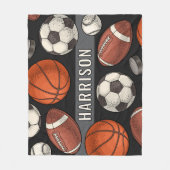 Mit Monogramm Weichschwarzwelle Fleecedecke (Vorderseite)