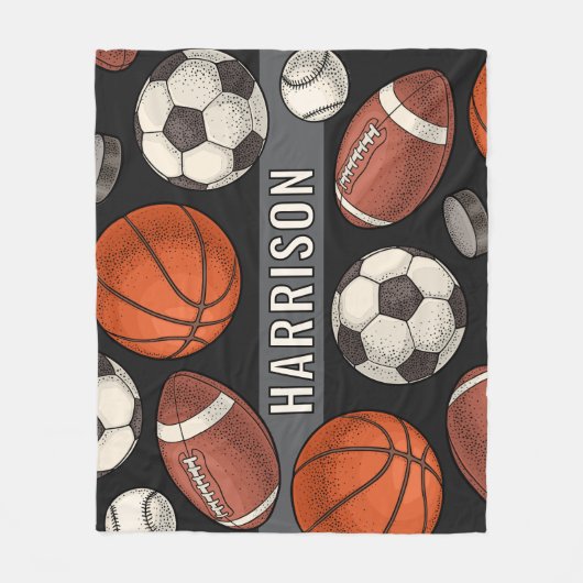 Mit Monogramm Weichschwarzwelle Fleecedecke (Vorderseite)