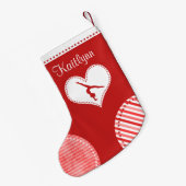 Mit Monogramm Weihnachten bessert Gymnastik aus Kleiner Weihnachtsstrumpf (Rückseite (Hängend))