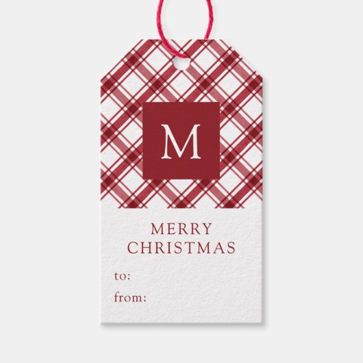 Mit Monogramm Weihnachten Geschenkanhänger (Vorderseite)