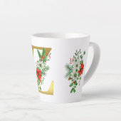 Mit Monogramm Weihnachten Latte Tasse - Goldbrief (Rechte Ecke)