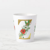 Mit Monogramm Weihnachten Latte Tasse - Goldbrief (Vorderseite)