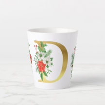 Mit Monogramm Weihnachten Latte Tasse - Goldbrief