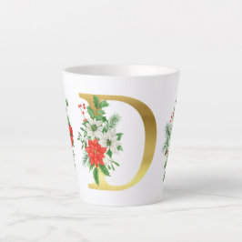Mit Monogramm Weihnachten Latte Tasse - Goldbrief