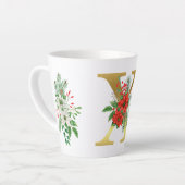 Mit Monogramm Weihnachten Latte Tasse - Goldbrief (Linke Ecke)