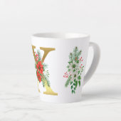 Mit Monogramm Weihnachten Latte Tasse - Goldbrief (Rechte Ecke)