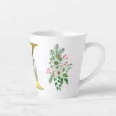 Mit Monogramm Weihnachten Latte Tasse - Goldbrief (Rechts)