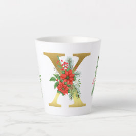 Mit Monogramm Weihnachten Latte Tasse - Goldbrief