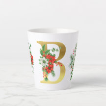 Mit Monogramm Weihnachten Latte Tasse - Goldbrief
